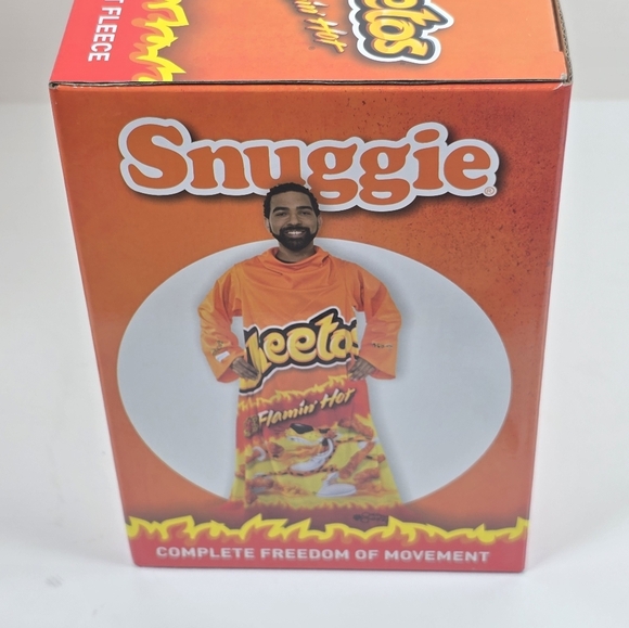 Cheetos Flamin' Hot Snuggie Blanket With Sleeves Nwt - Picture 3 of 5